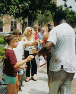 The feeding program at Federal Plaza in Pensacola, FL